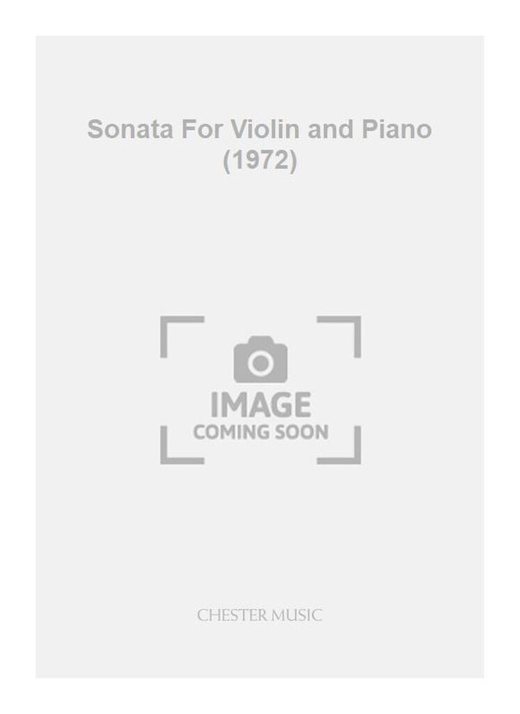 Sonata For Violin and Piano (1972)