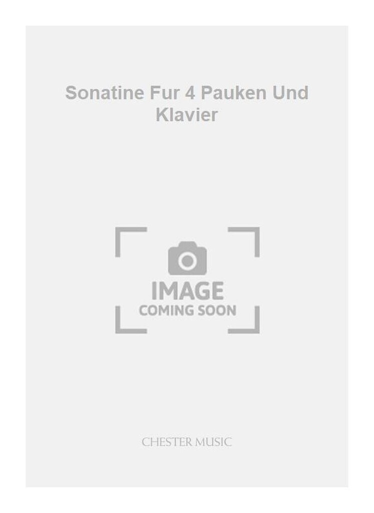 Sonatine Fur 4 Pauken Und Klavier