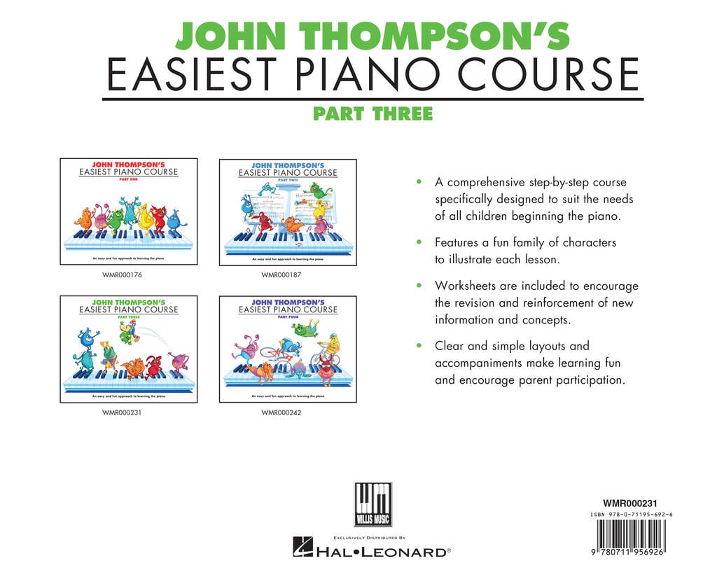 John Thompson's Easiest Piano Course 3