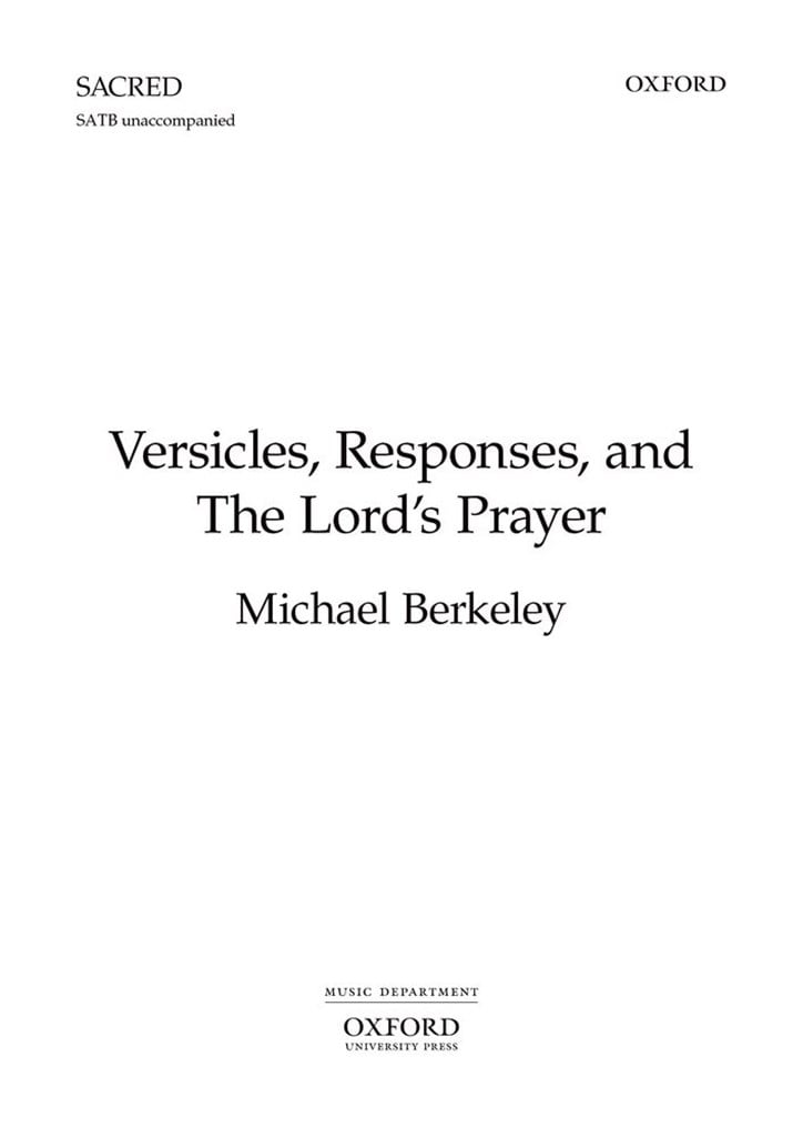 Versicles, Responses, and The Lord's Prayer