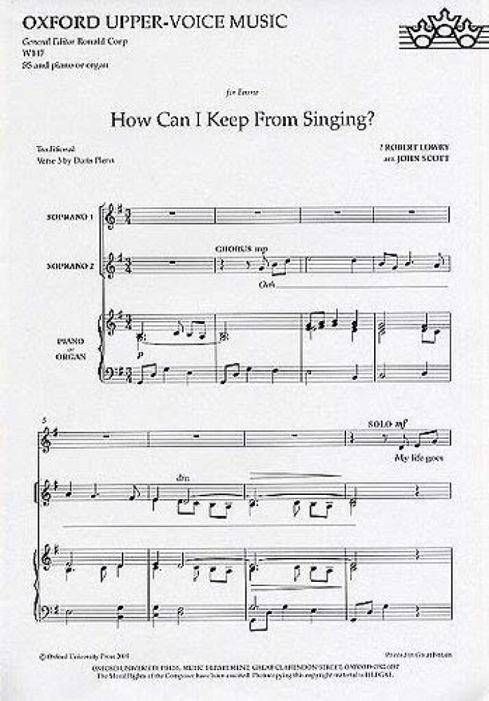 How can I keep from singing?