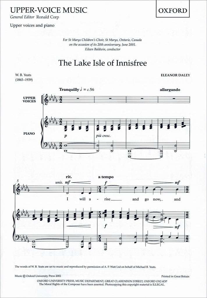The Lake Isle of Innisfree