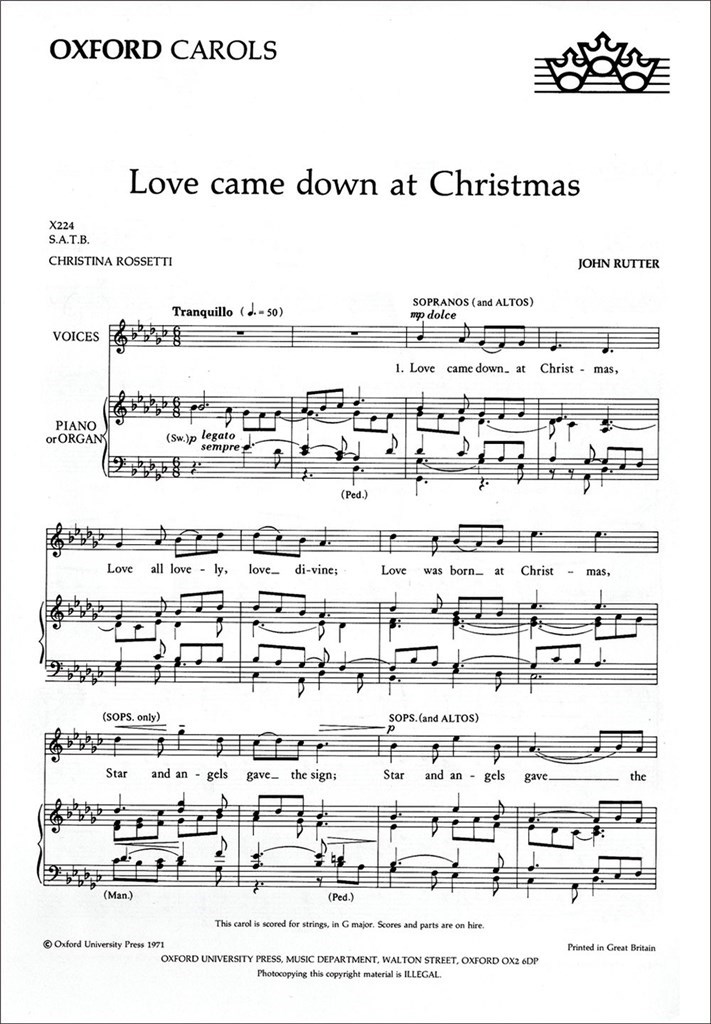 Love came down at Christmas