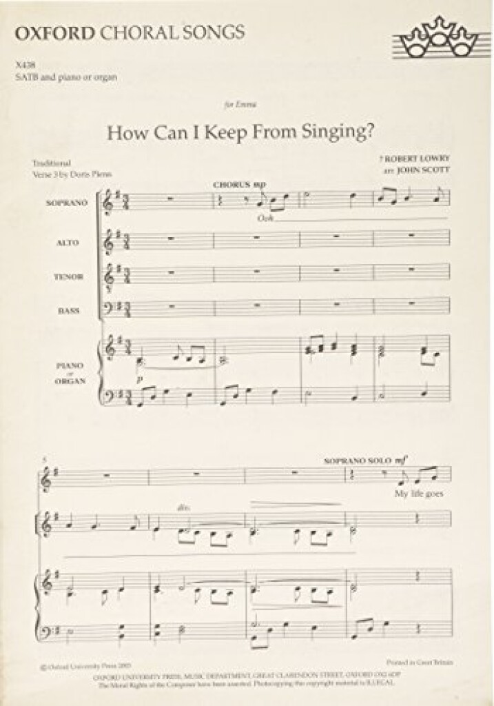 How can I keep from singing?