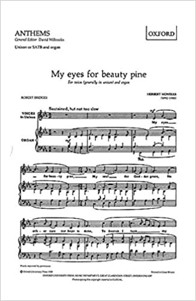 My eyes for beauty pine