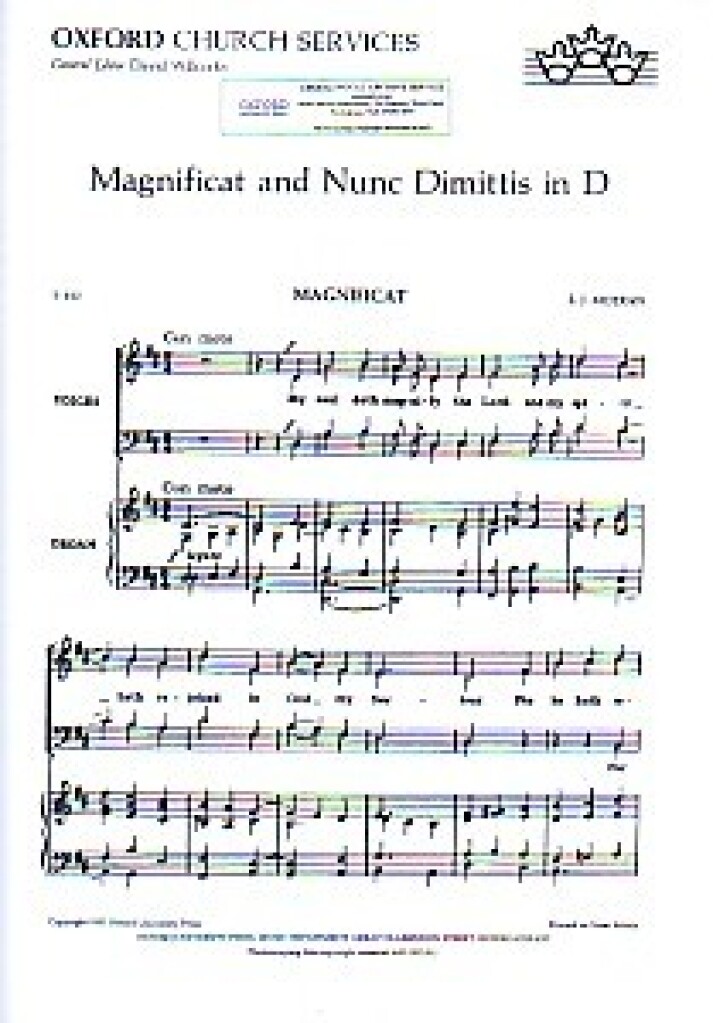 Magnificat and Nunc Dimittis in D