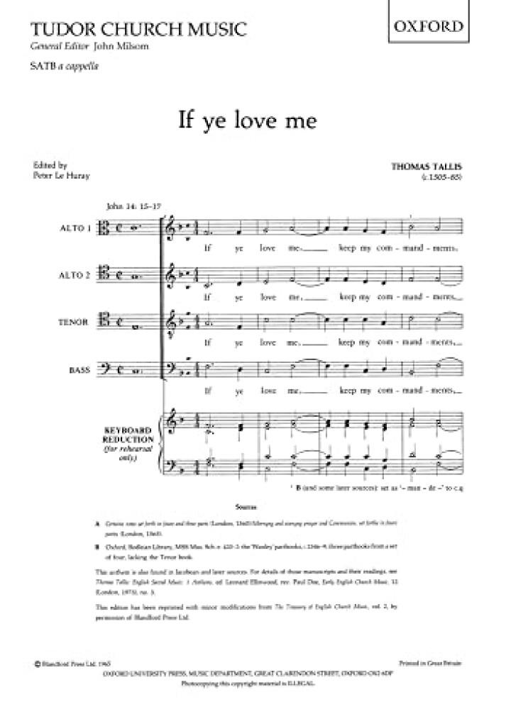 If ye love me