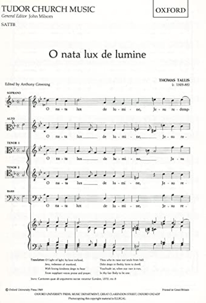 O nata lux de lumine