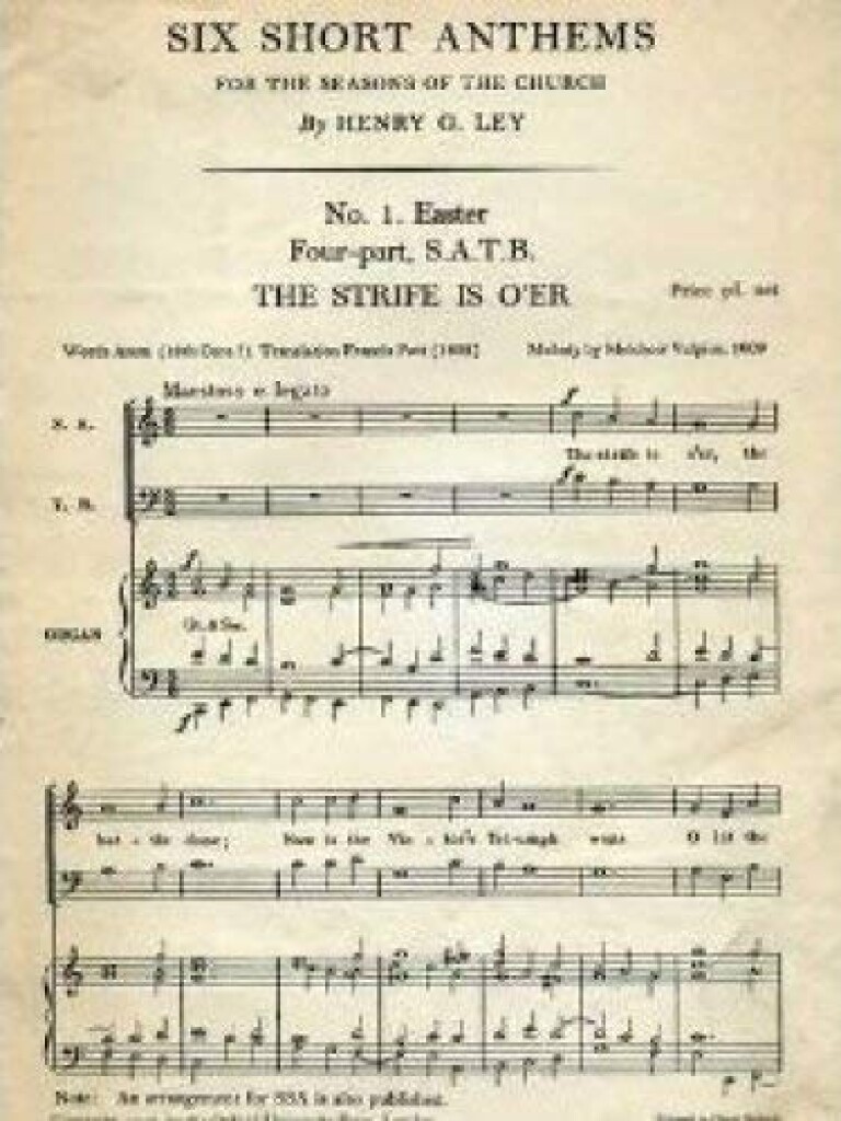 The strife is o'er