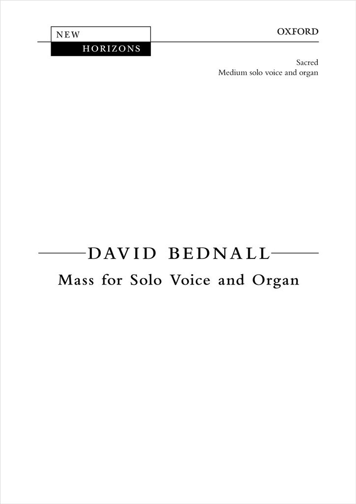 Mass For Solo Voice & Organ (Low) Nh256
