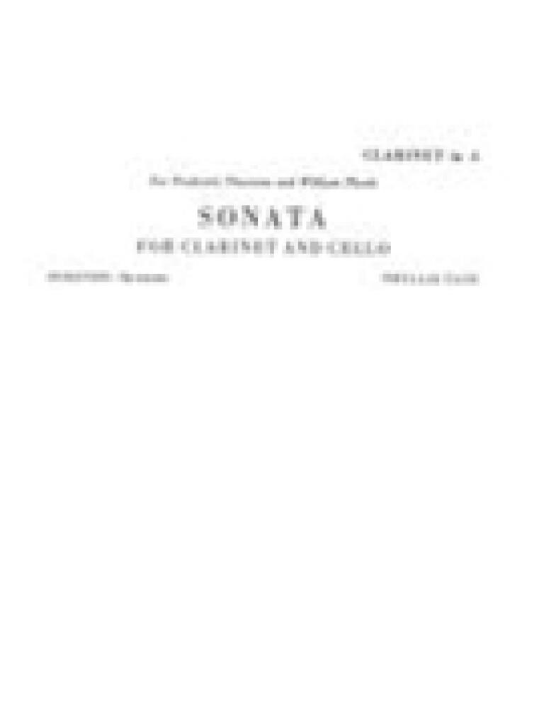 Sonata for clarinet and cello