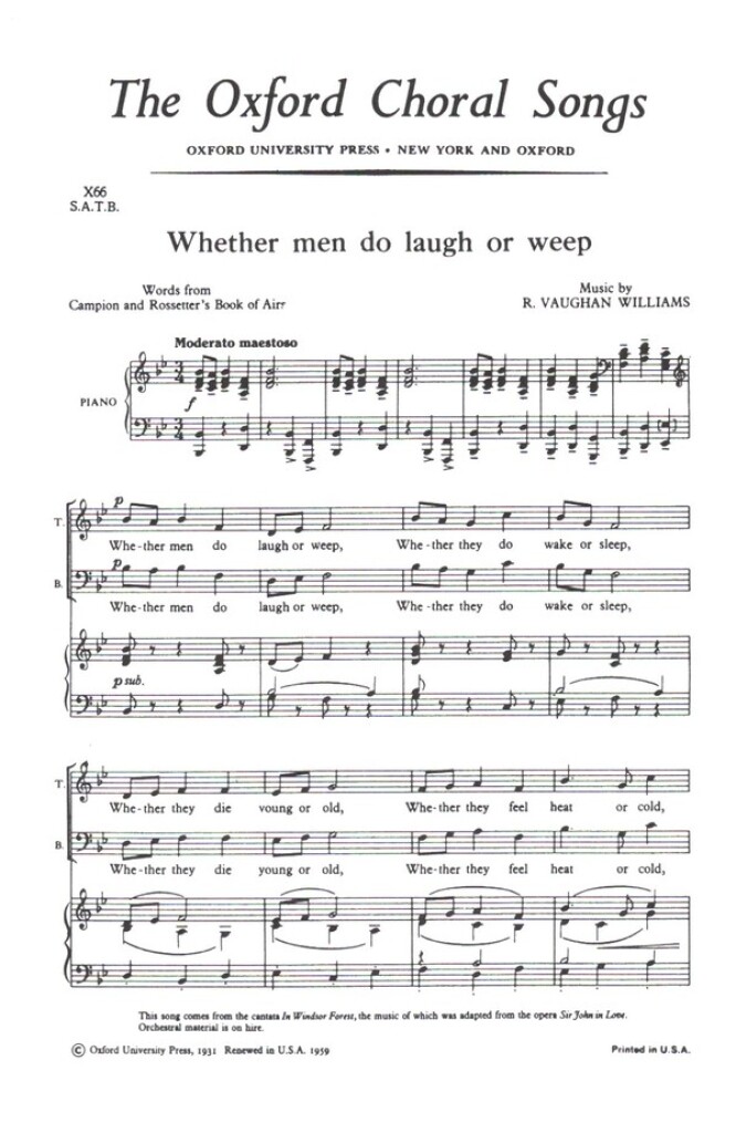 Whether men do laugh or weep