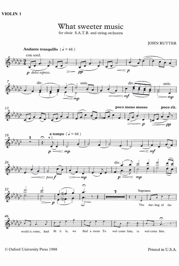 What Sweeter Music