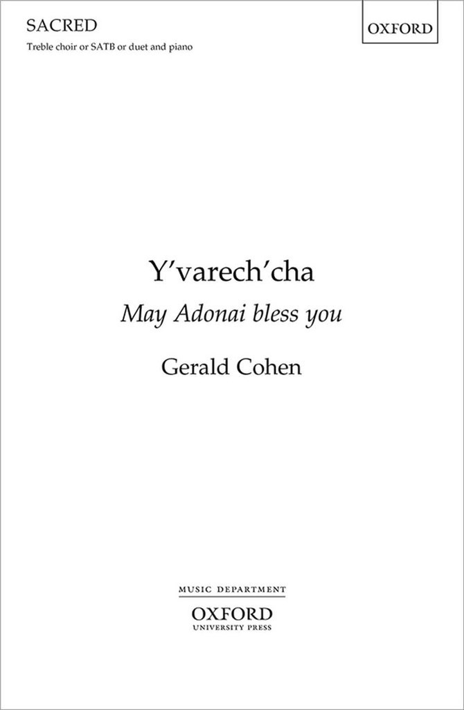 Y'varech'cha (May Adonai bless you)