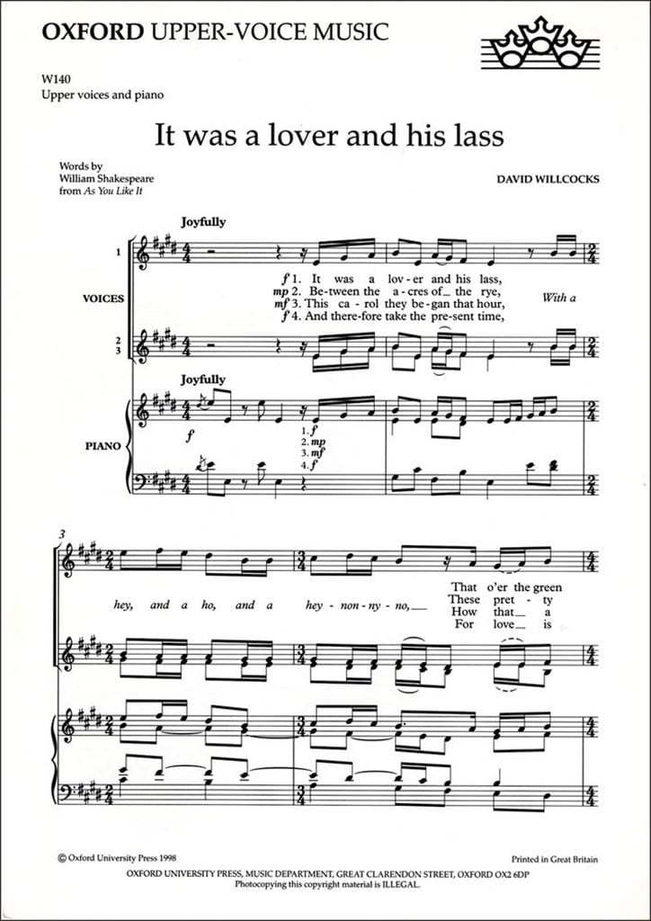 It was a lover and his lass
