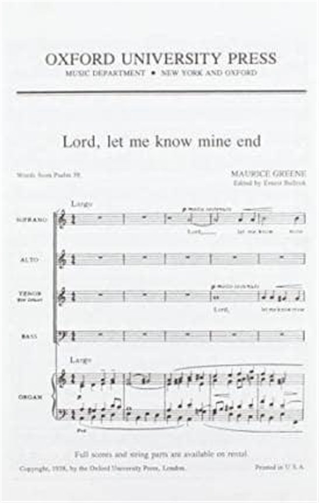Lord, let me know mine end
