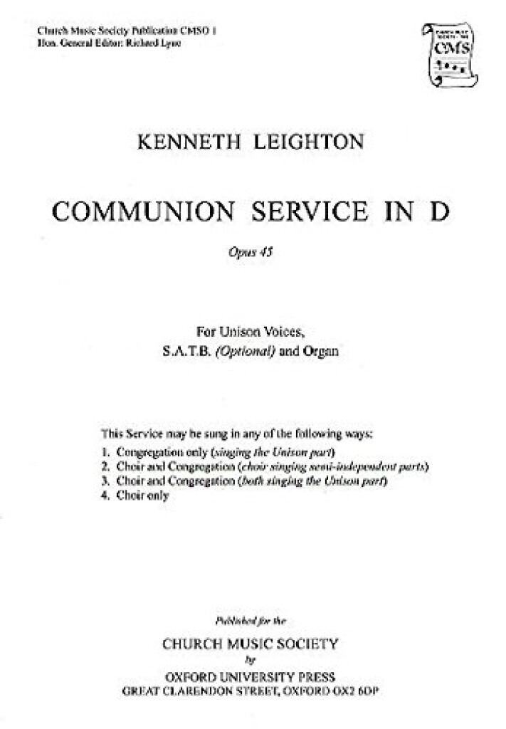 Communion Service in D Op. 45
