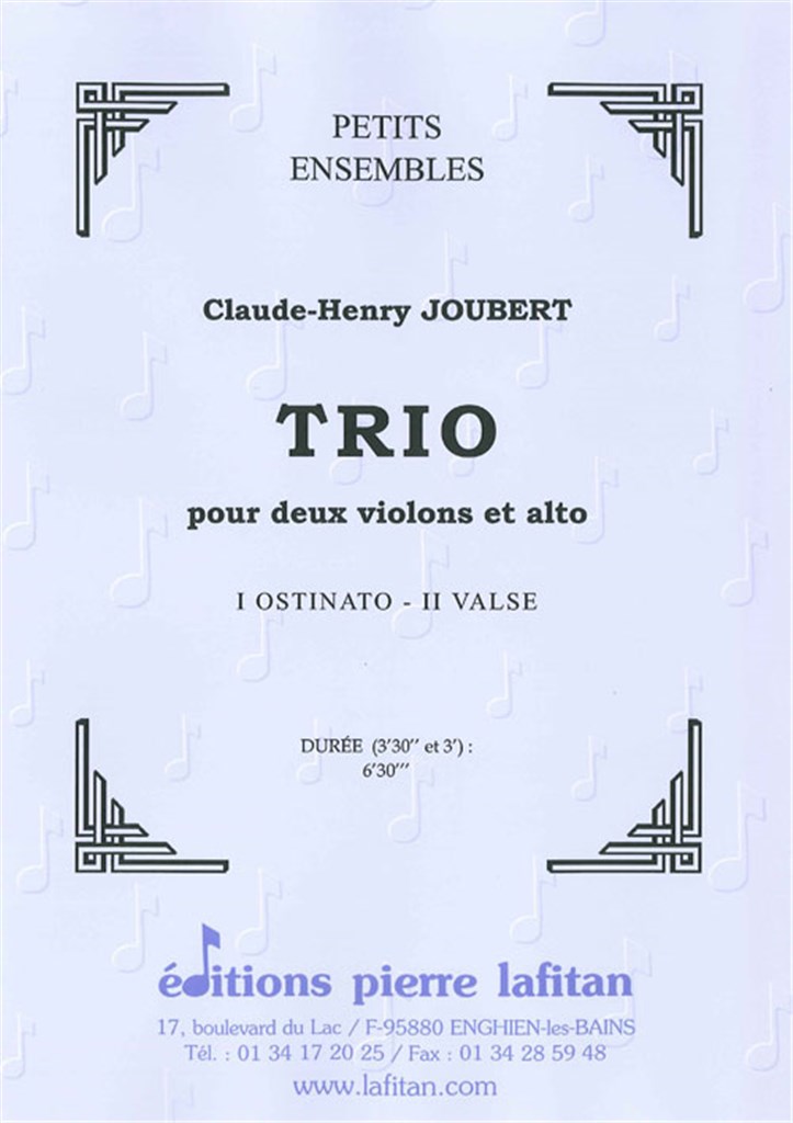 Trio Pour Deux Violons et Alto