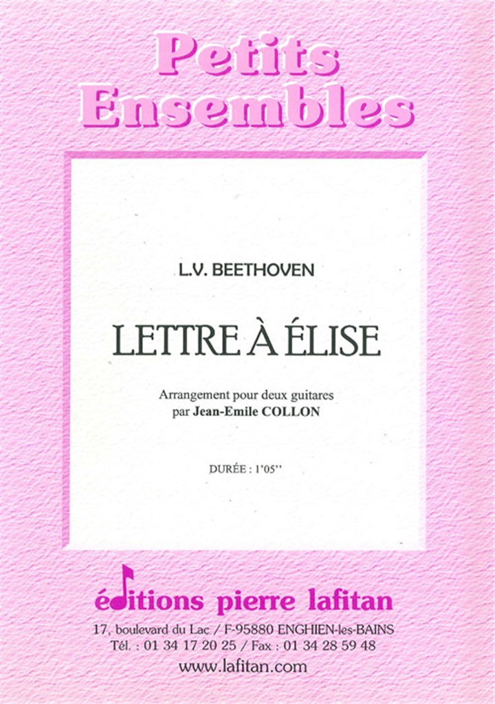 Lettre À Élise (Arr. Pour Deux Guitares)