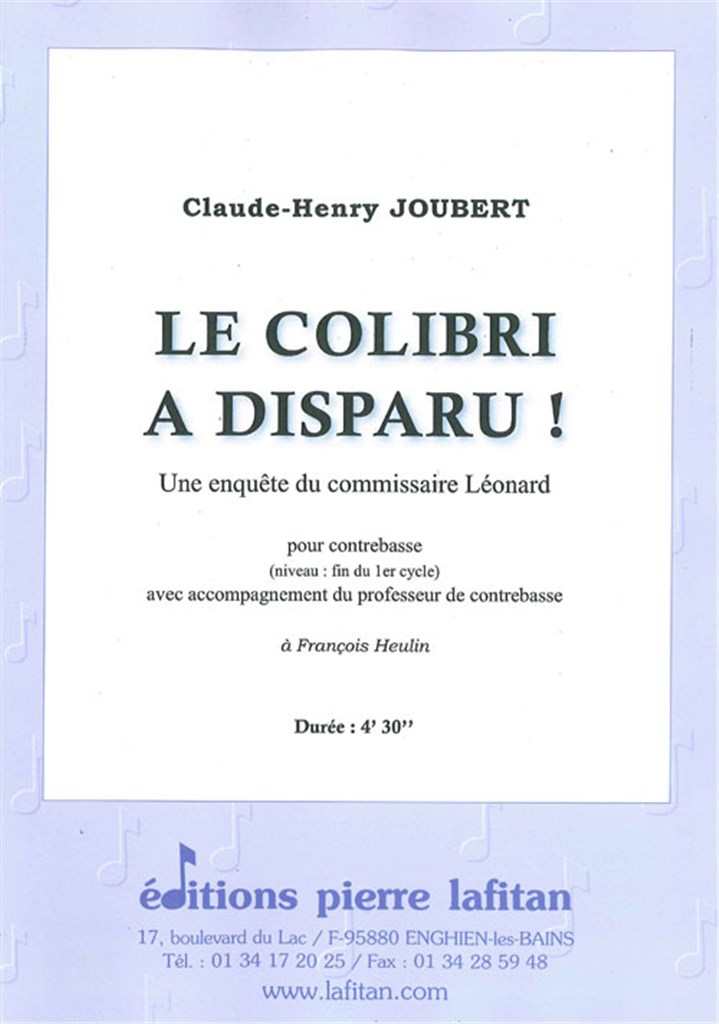 Le Colibri a Disparu !