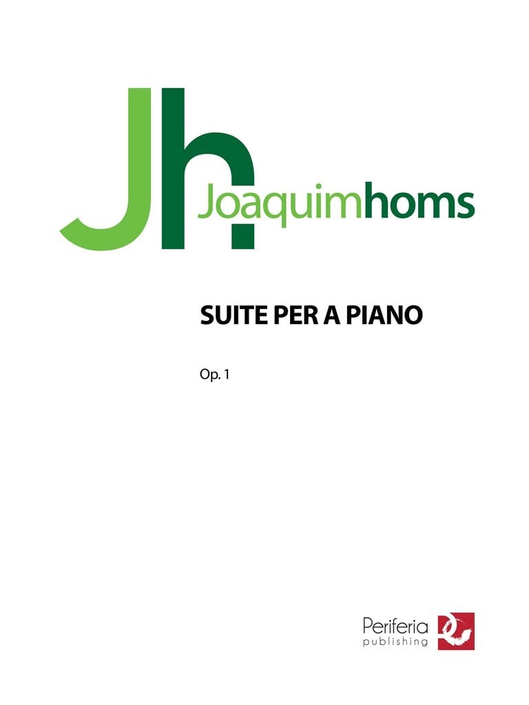 Suite per a piano Op.1 for Piano