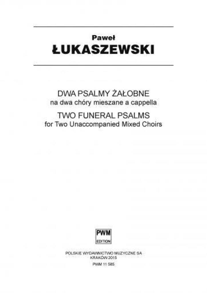 Two Funeral Psalms