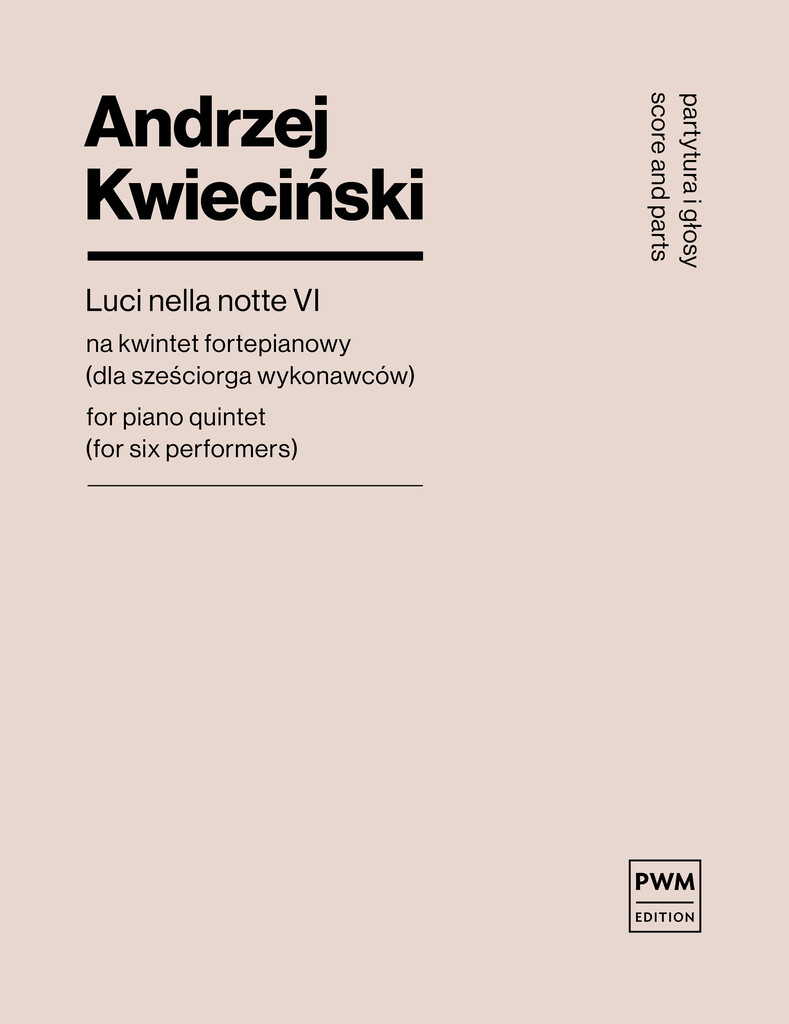 Luci nella notte VI for piano quintet