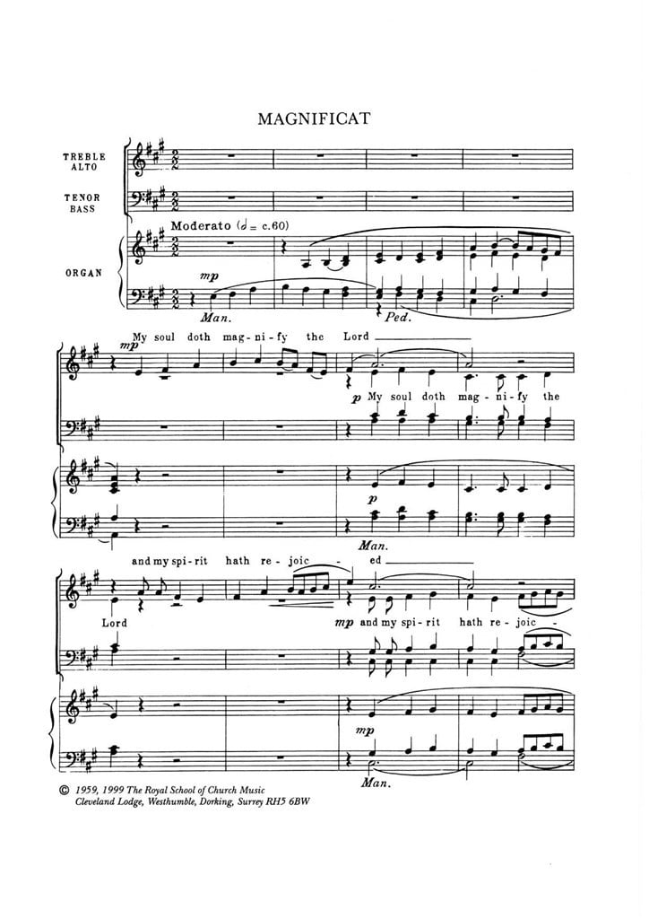 Magnificat And Nunc Dimittis in A