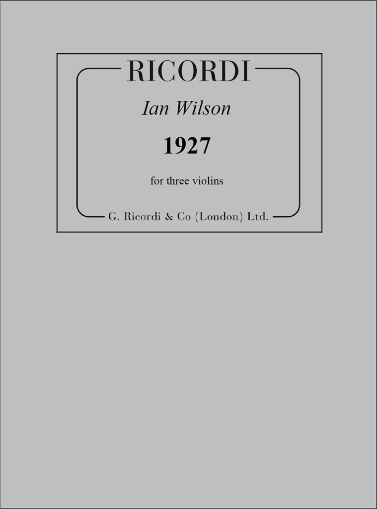 1927, For Three Violins