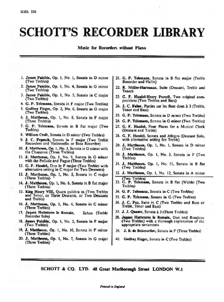 Sonate in A Minor Opus 1 No. 12