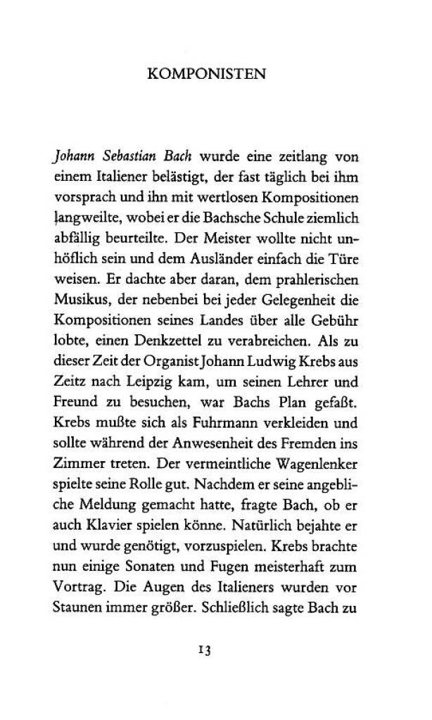 Heitere Anekdoten um Musik und Musiker