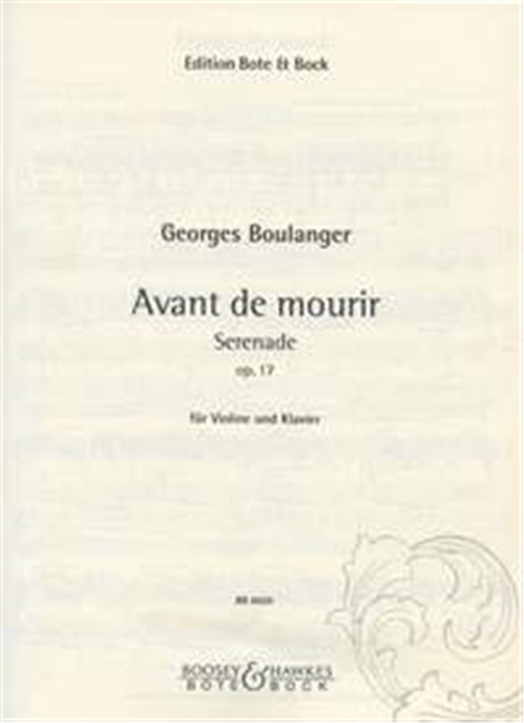 Avant de mourir op. 17