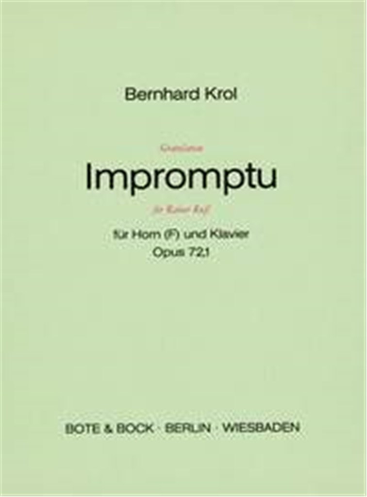 Gratulation Impromptu fur Rainer Rus op. 72/1