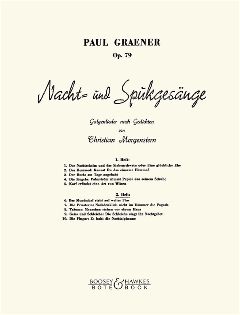 Nacht- und Spukgesange op. 79 Band 2