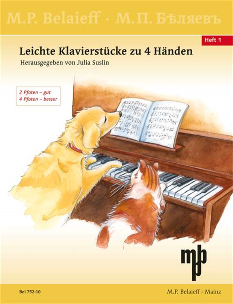 Easy Pieces for Piano for 4 Hands Band 1