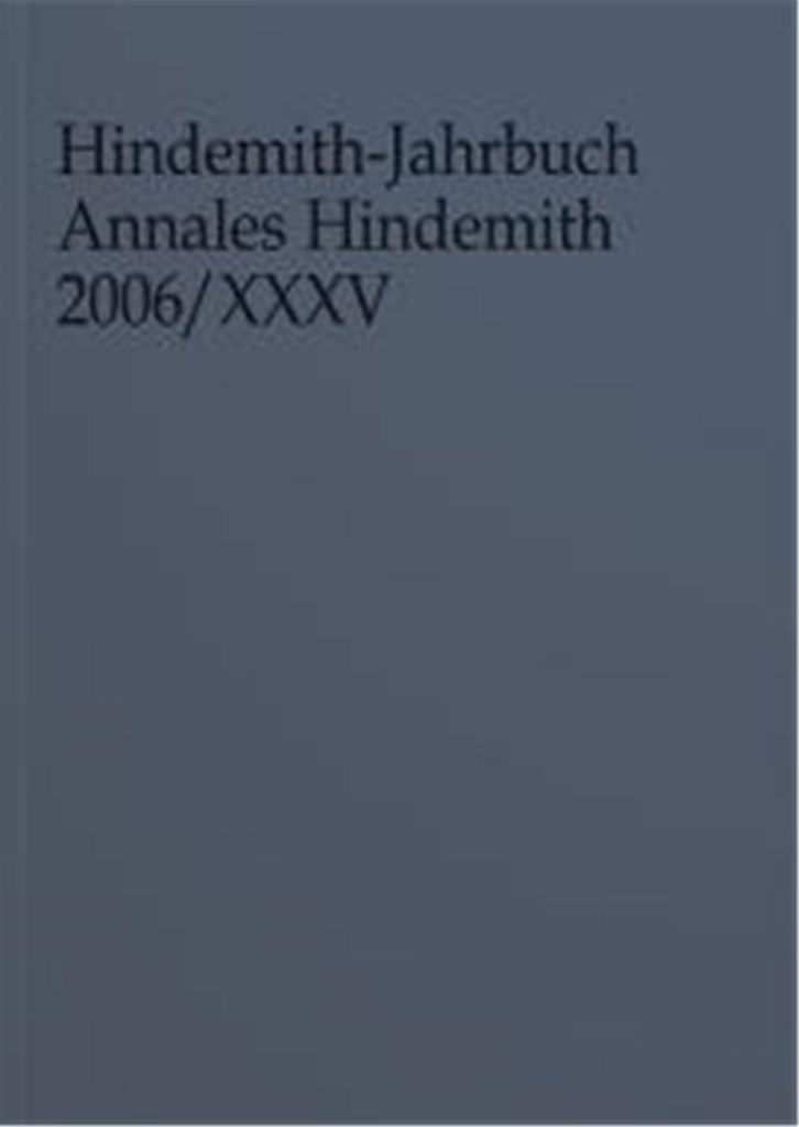 Hindemith-Jahrbuch Band 35