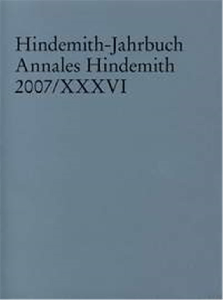 Hindemith-Jahrbuch Band 36