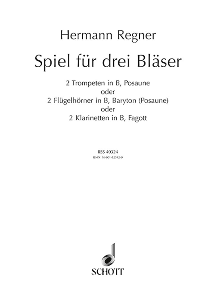 Spiel fur 3 Blaser