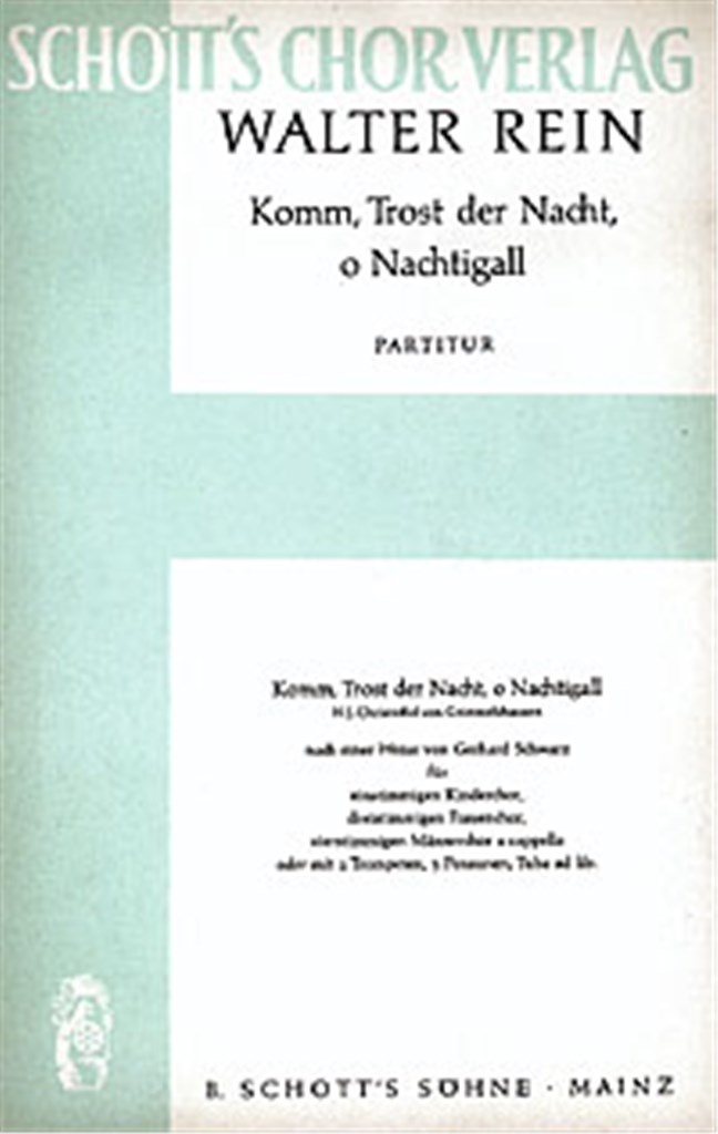 Komm, Trost der Nacht, o Nachtigall