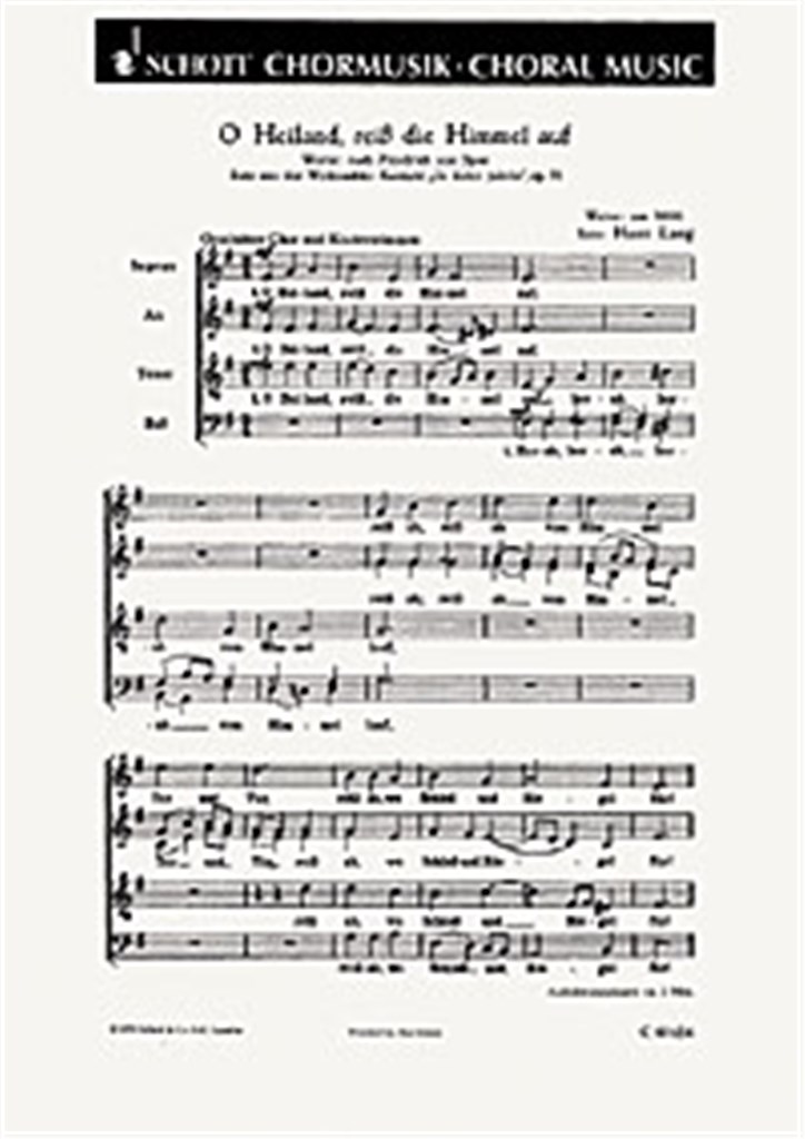 O Heiland, reis die Himmel auf op. 51