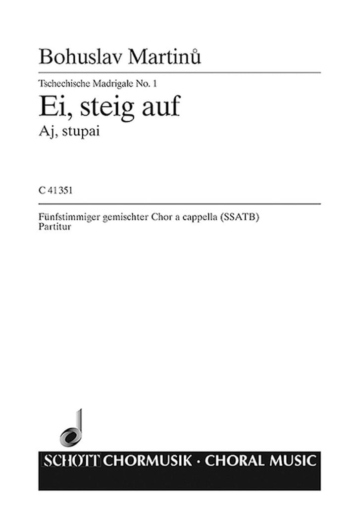 Tschechische Madrigale · Ceske madrigaly H 278