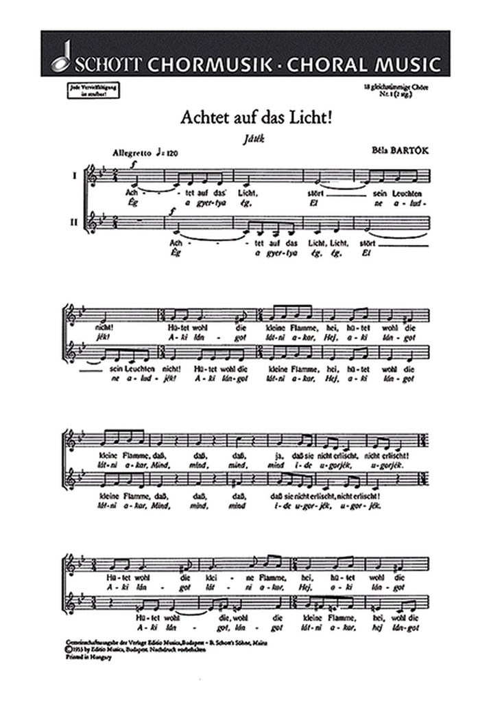 18 Chorlieder