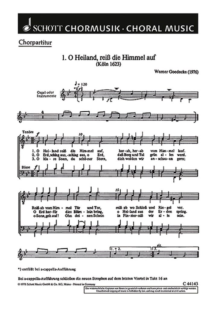 O Heiland, reis die Himmel auf