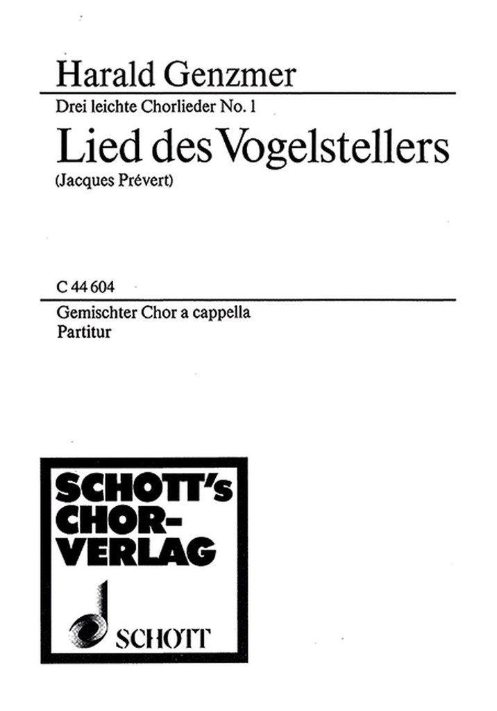Drei leichte Chorlieder GeWV 20
