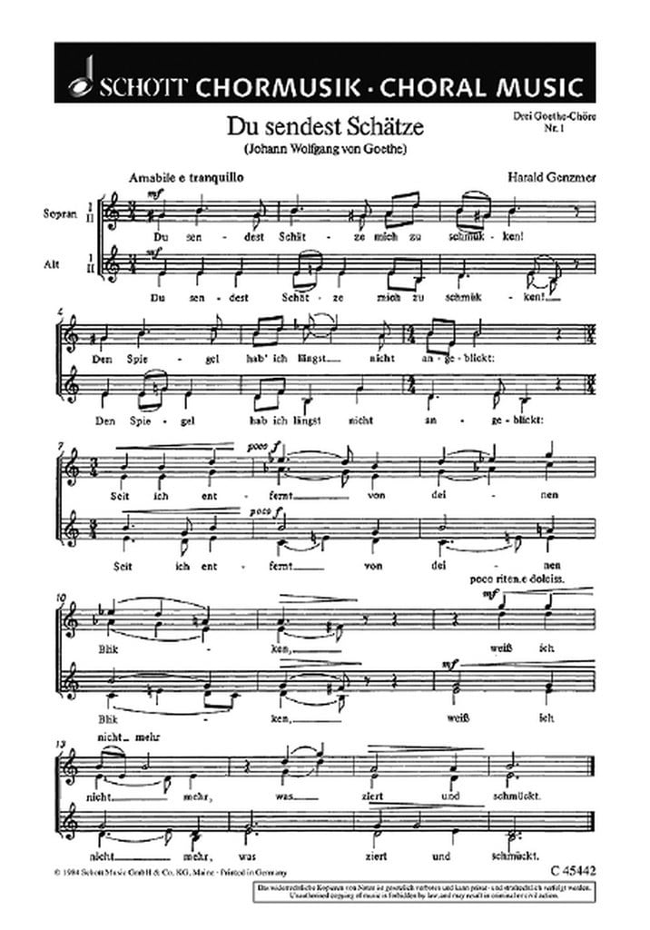 Drei Goethe-Chore GeWV 68