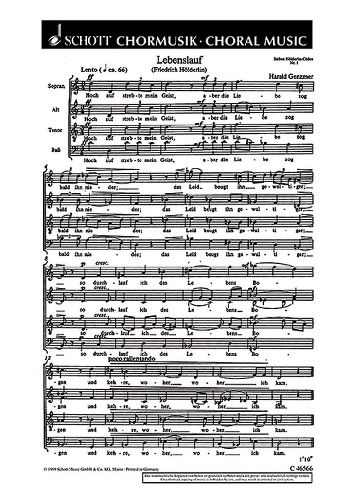 Sieben Holderlin-Chore GeWV 40