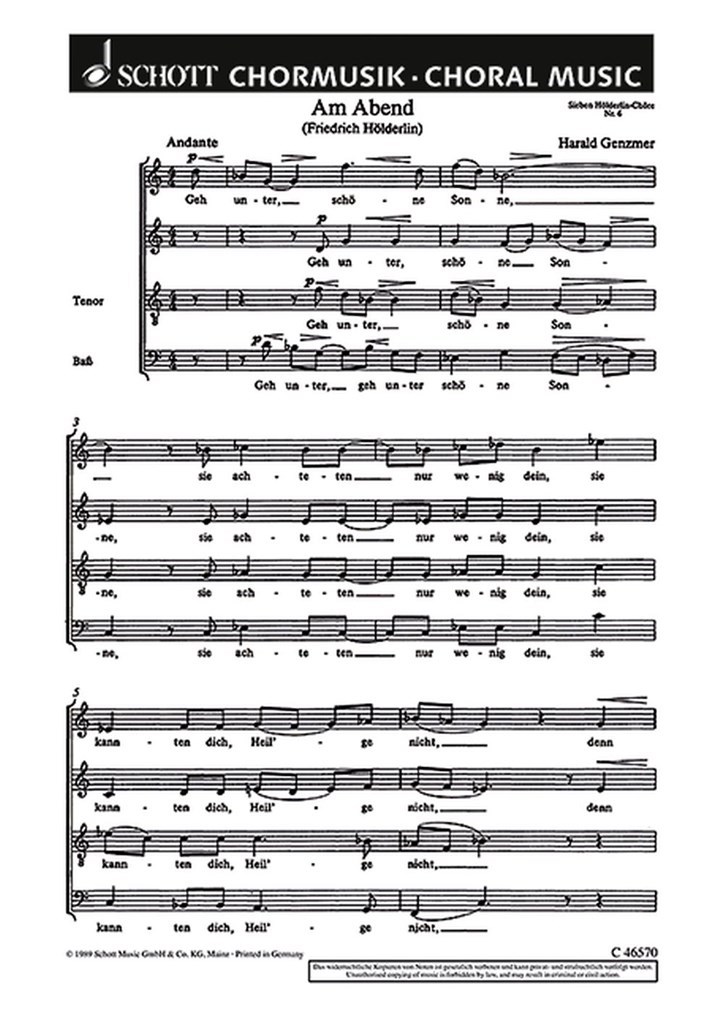 Sieben Holderlin-Chore GeWV 40