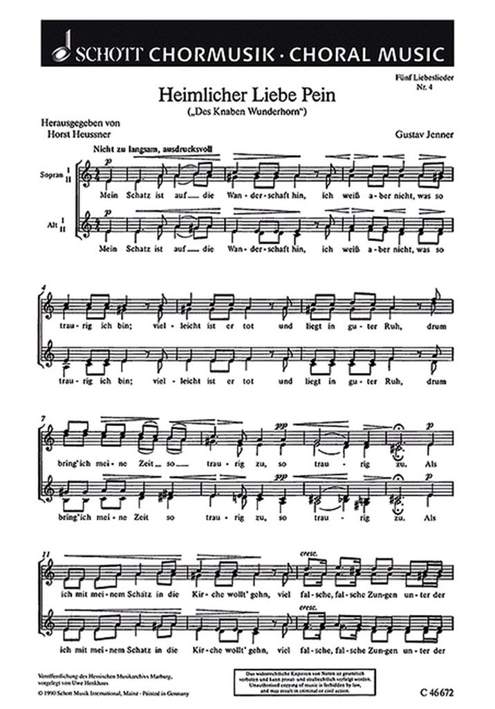 Funf Liebeslieder