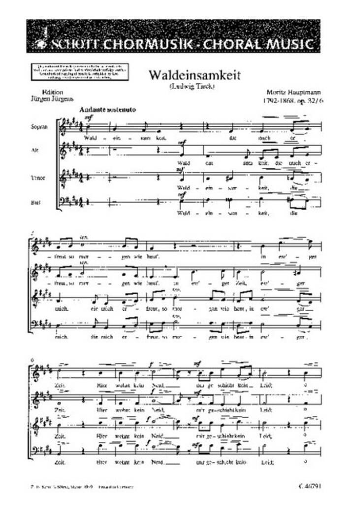 Sechs Chorlieder op. 32