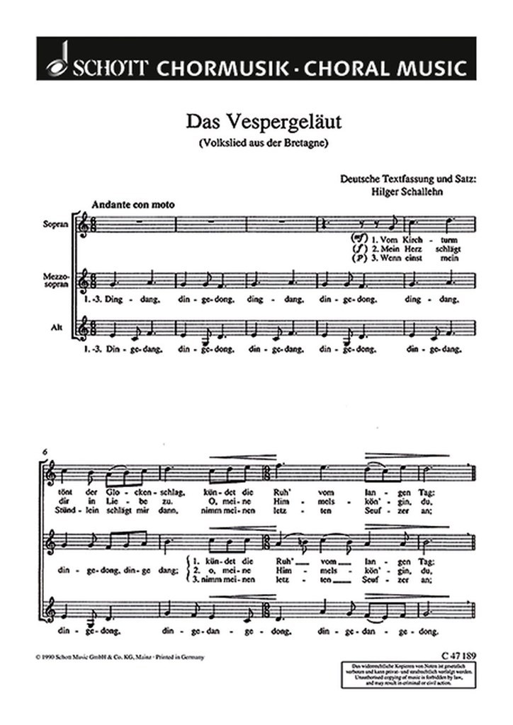 Das Vespergelaut - Les cloches des vêpres